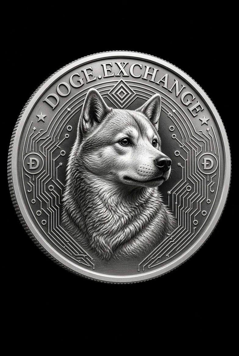 DOGE.Exchange silver coin